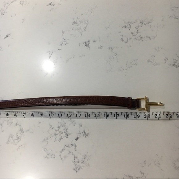 Italian Embossed croco brown, gold belt size:S/M - Picture 11 of 16